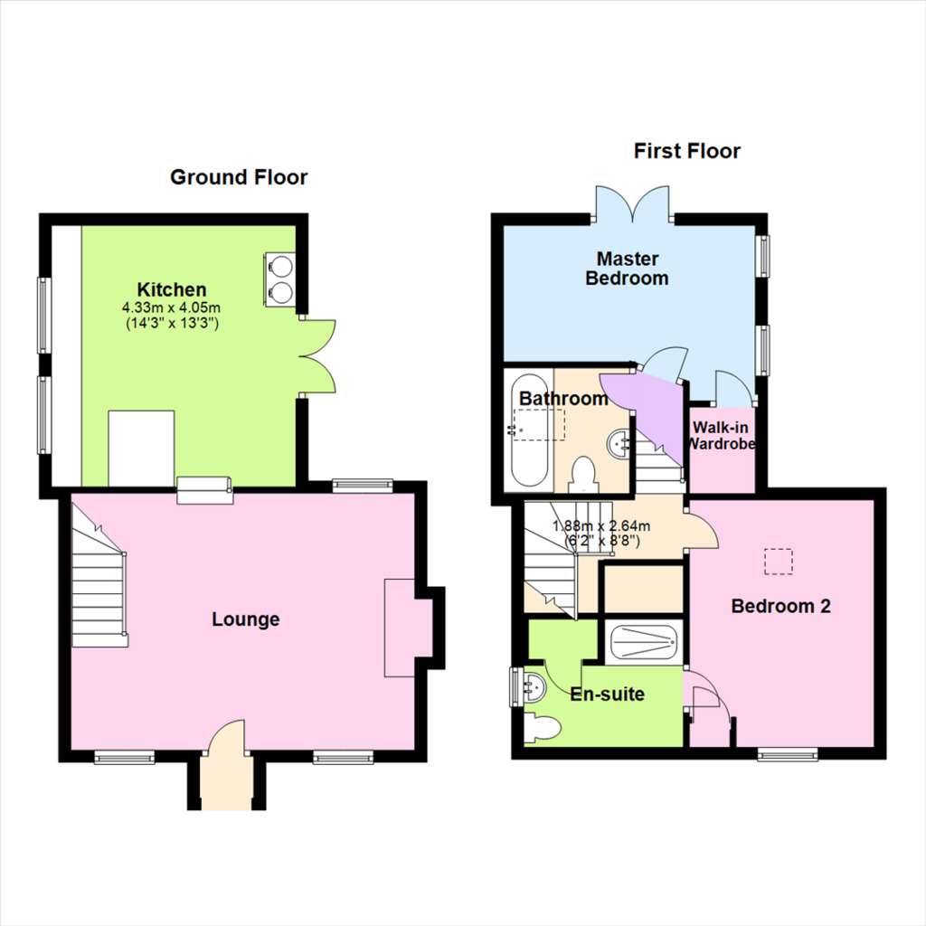 2 bedroom cottage for sale - floorplan