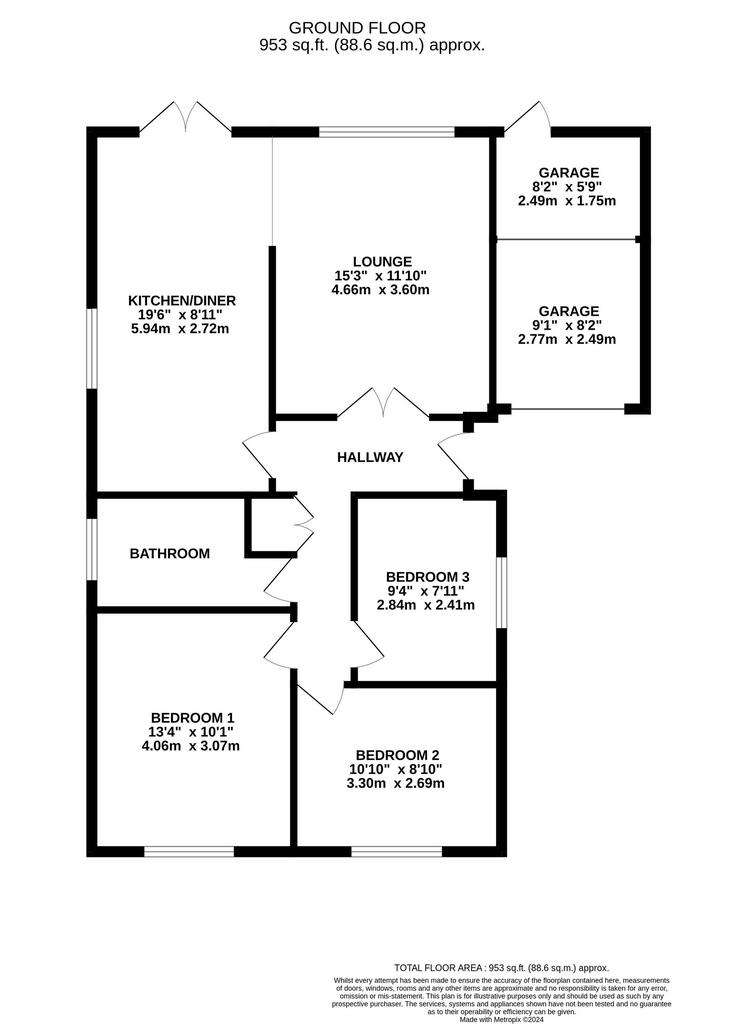 3 bedroom detached house for sale - floorplan