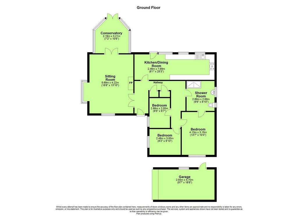 3 bedroom detached bungalow for sale - floorplan