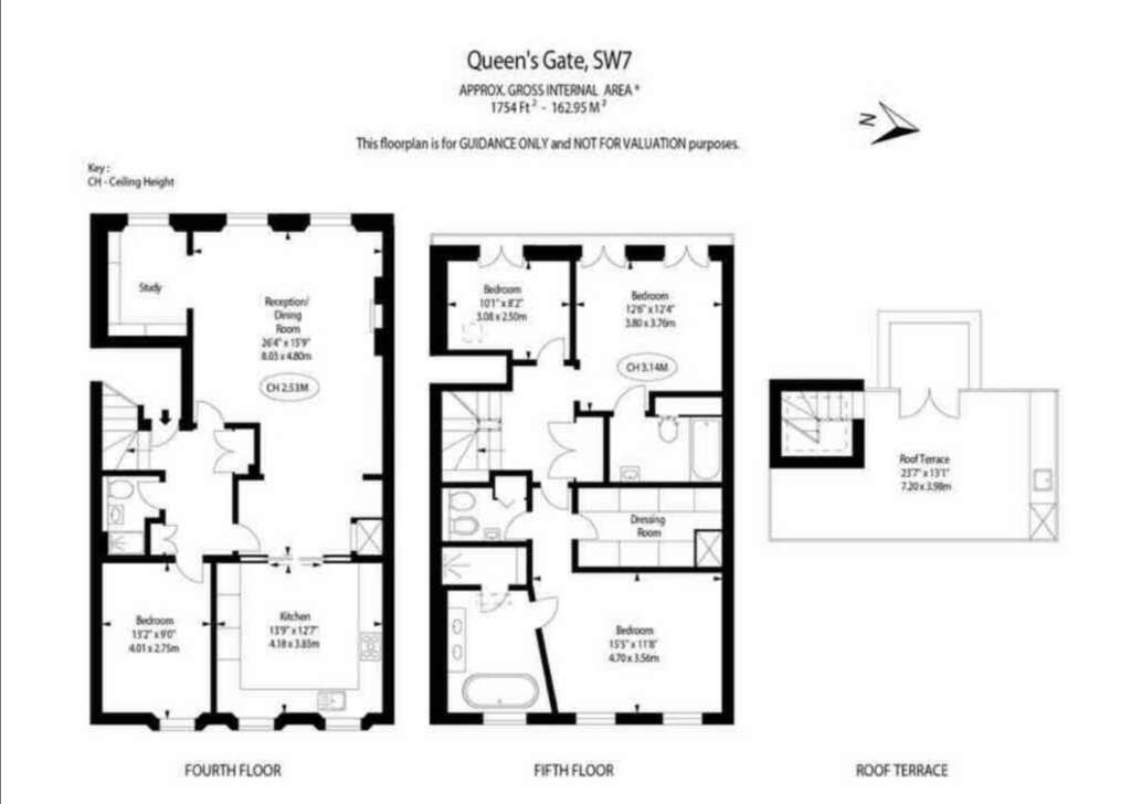 4 bedroom penthouse apartment to rent - floorplan