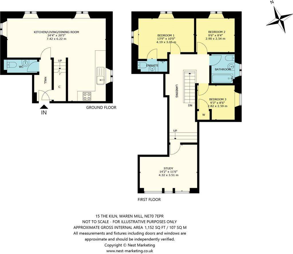 3 bedroom maisonette for sale - floorplan