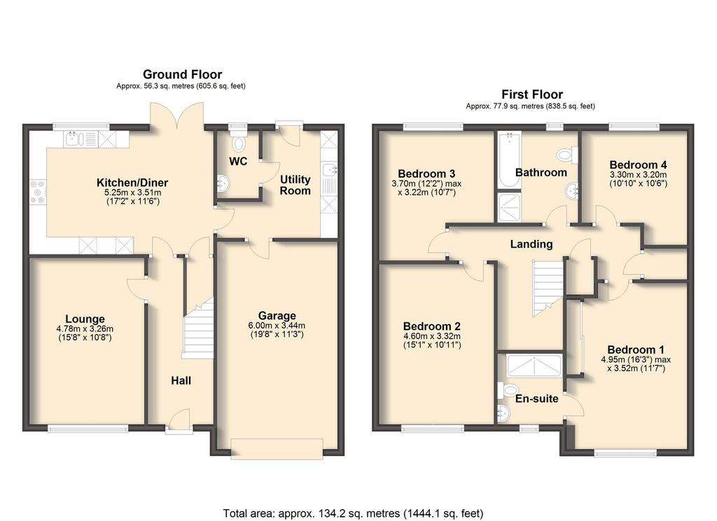 4 bedroom detached house for sale - floorplan