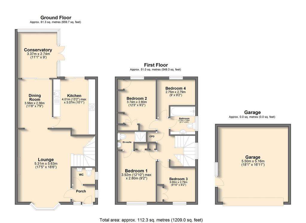 4 bedroom detached house for sale - floorplan