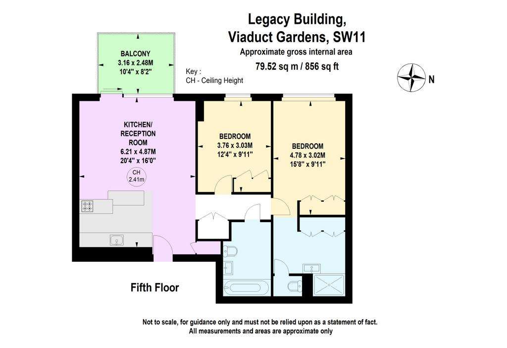 2 bedroom flat to rent - floorplan