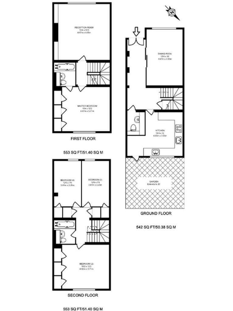 4 bedroom house to rent - floorplan