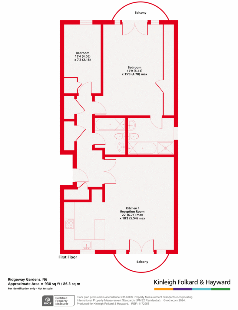 2 bedroom flat for sale - floorplan