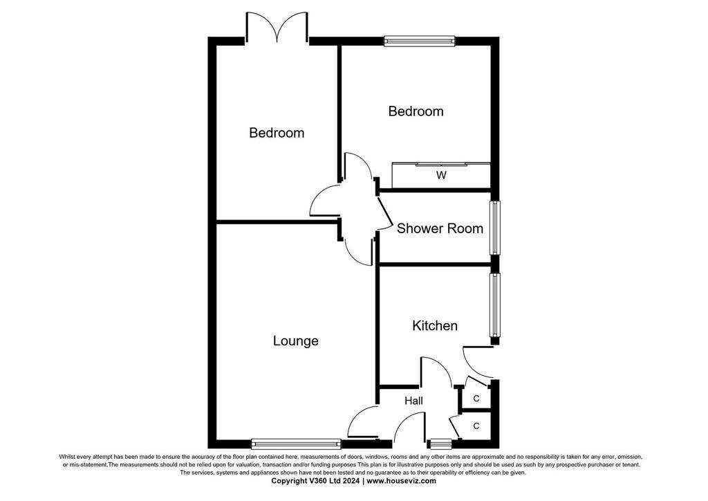 2 bedroom detached bungalow for sale - floorplan