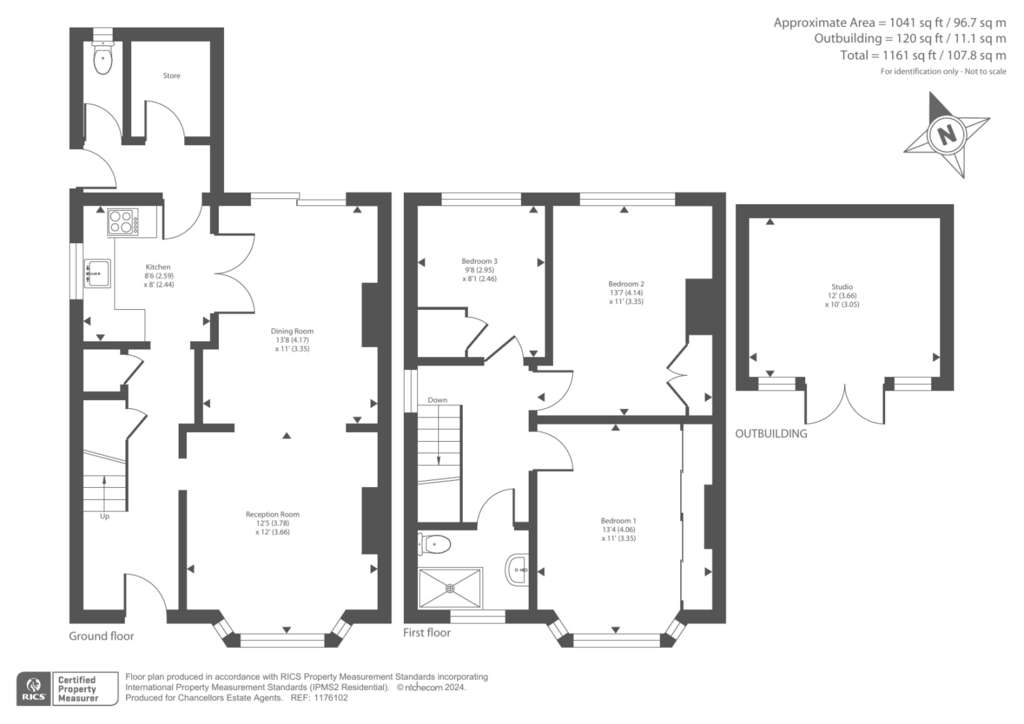 3 bedroom semi-detached house for sale - floorplan