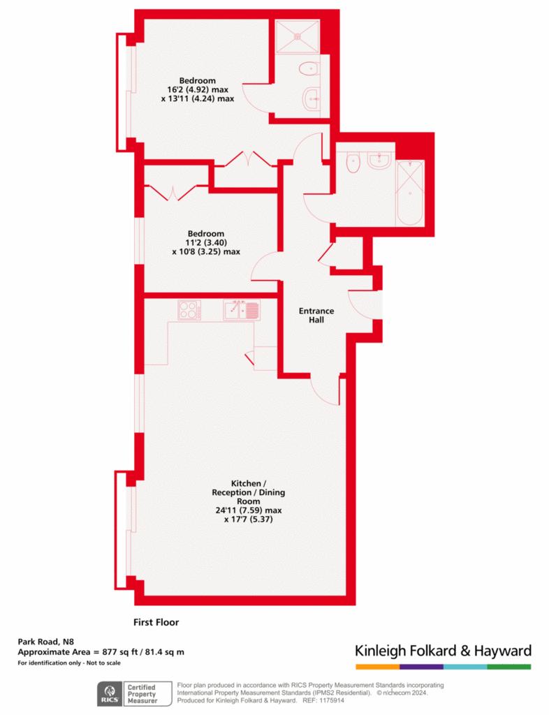 2 bedroom flat for sale - floorplan