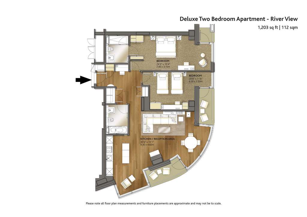 2 bedroom flat to rent - floorplan