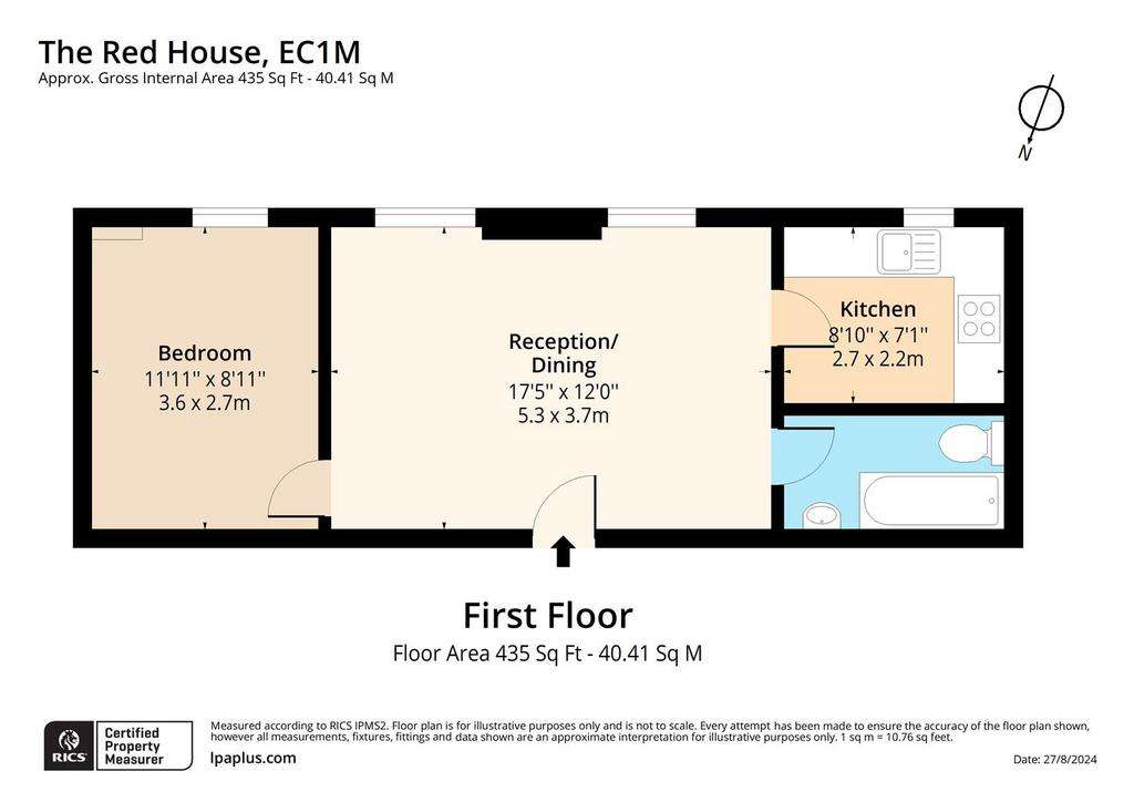 1 bedroom flat for sale - floorplan