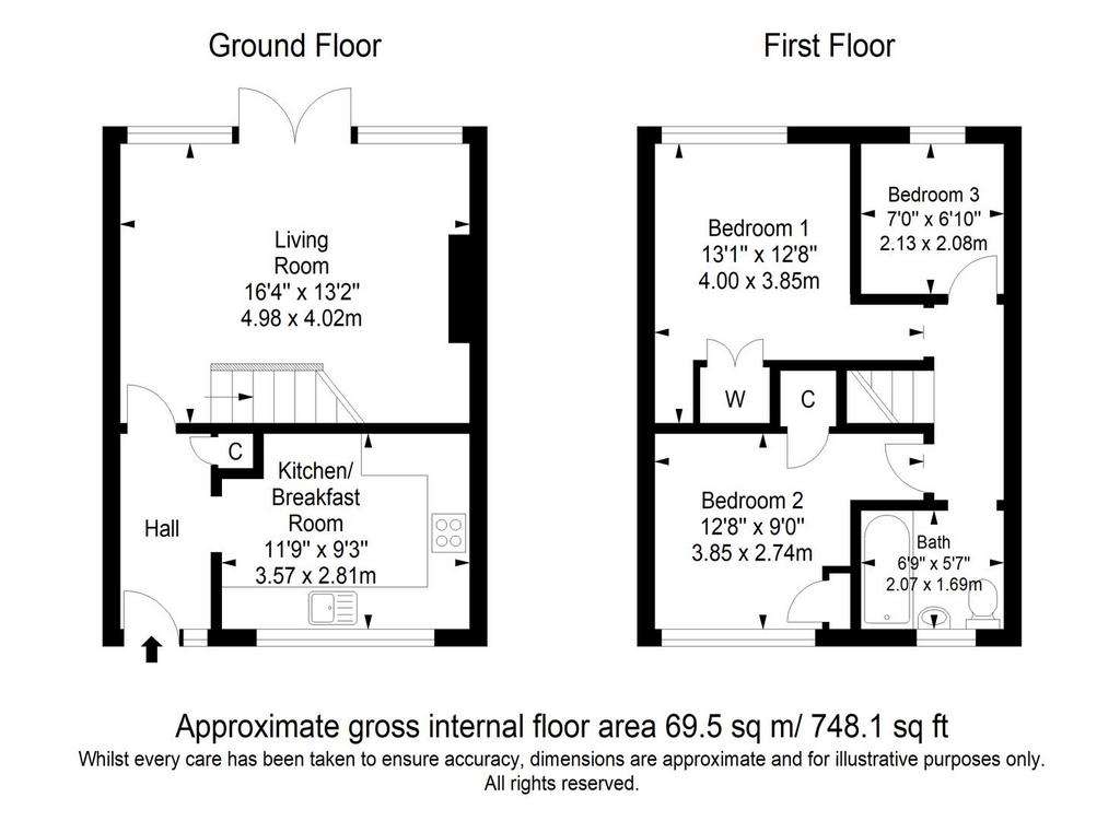 3 bedroom house for sale - floorplan