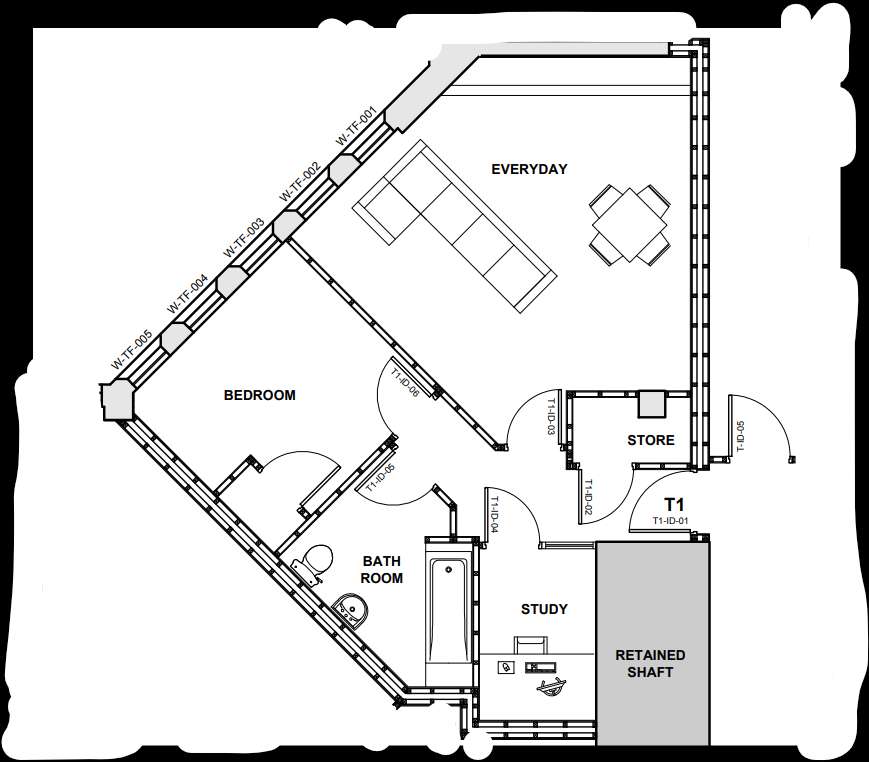 1 bedroom flat to rent - floorplan