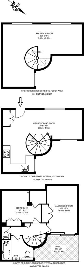 2 bedroom house to rent - floorplan