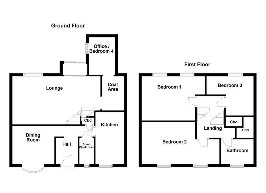 3 bedroom end of terrace house for sale - floorplan