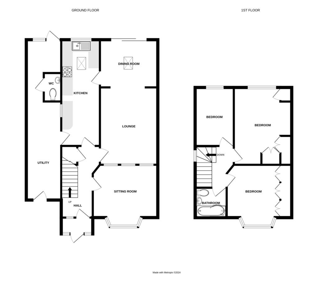 3 bedroom detached house for sale - floorplan