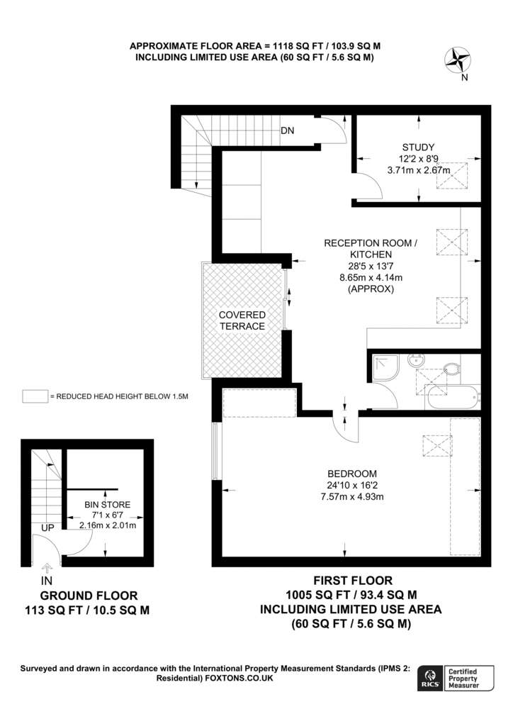 1 bedroom flat to rent - floorplan