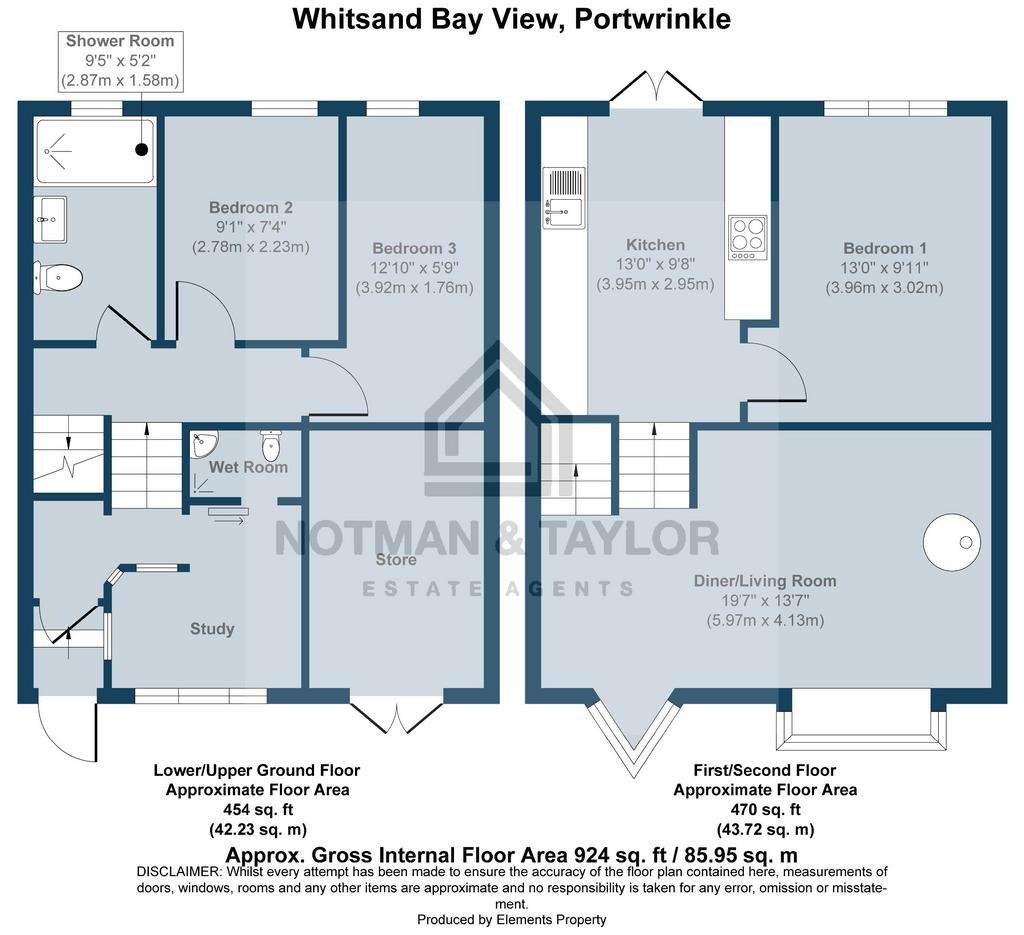 4 bedroom terraced house for sale - floorplan