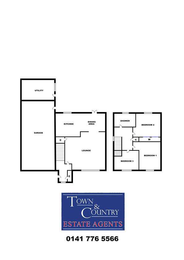 3 bedroom semi-detached house for sale - floorplan