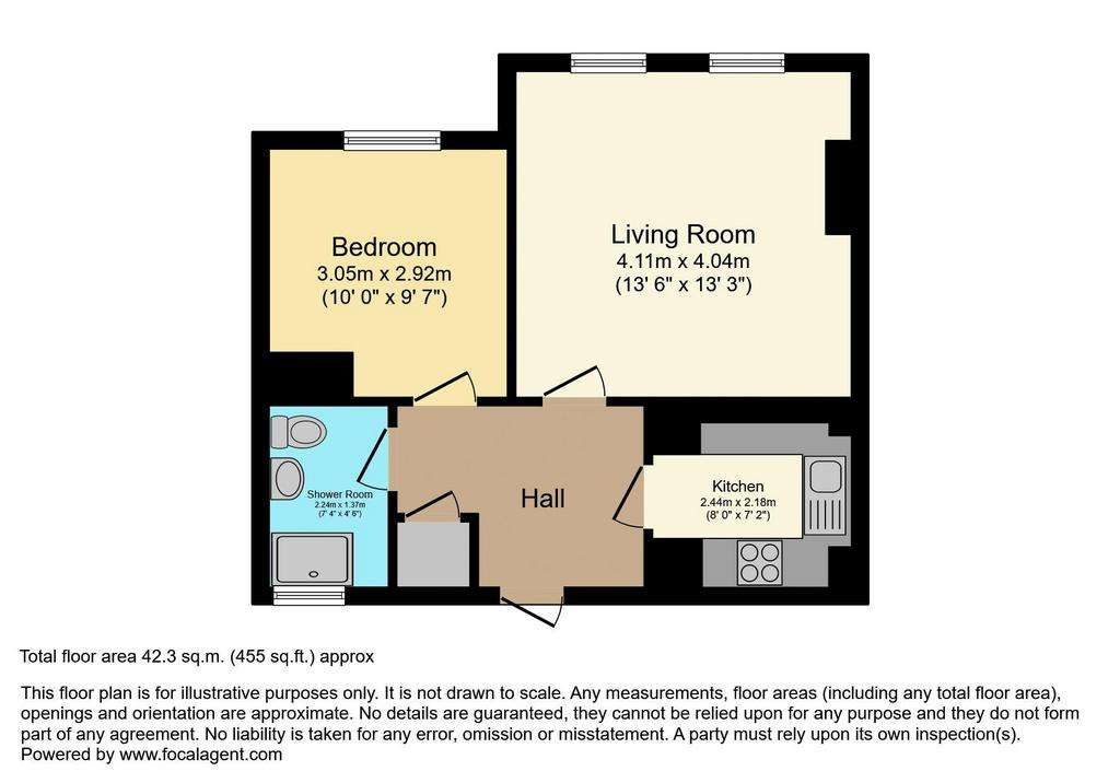 1 bedroom retirement property for sale - floorplan