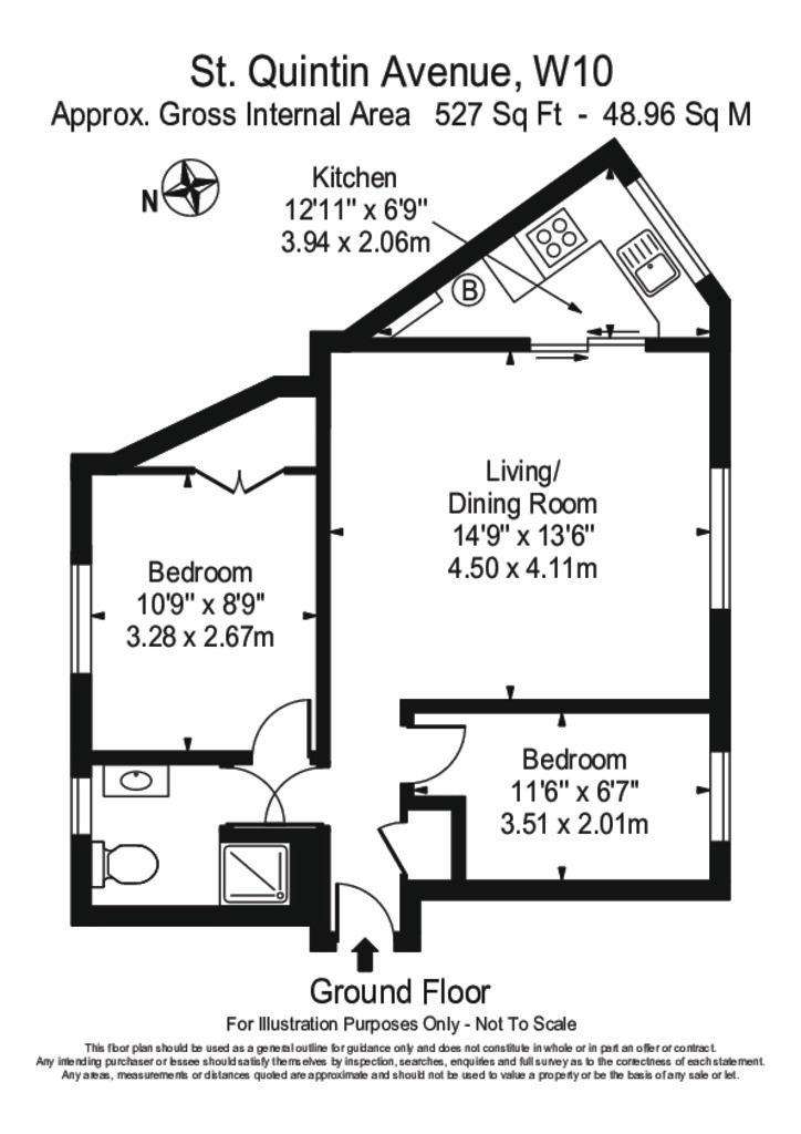 2 bedroom flat to rent - floorplan