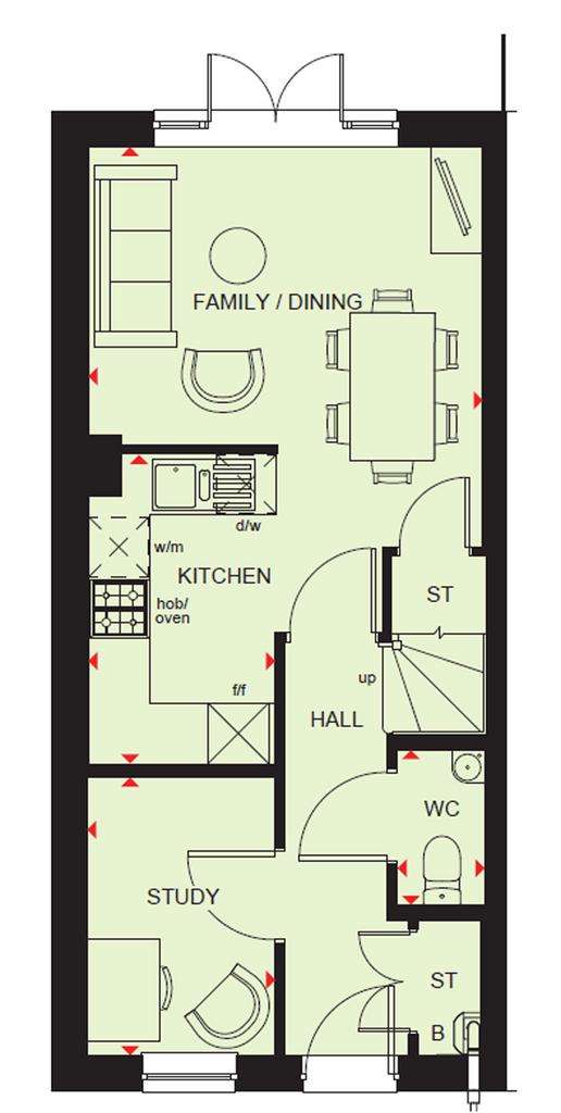 3 bedroom semi-detached house for sale - floorplan