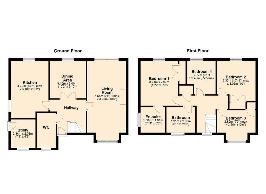 4 bedroom detached house for sale - floorplan