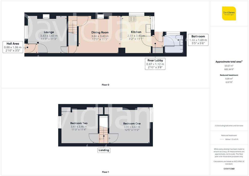 2 bedroom semi-detached house for sale - floorplan