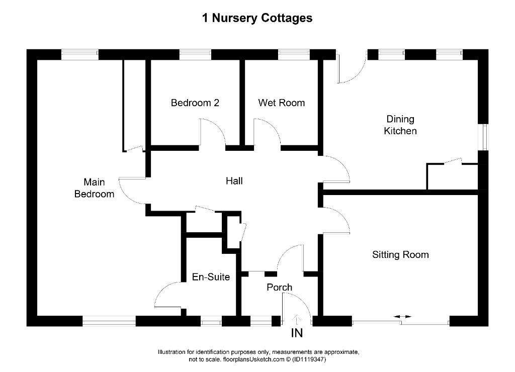 2 bedroom bungalow for sale - floorplan