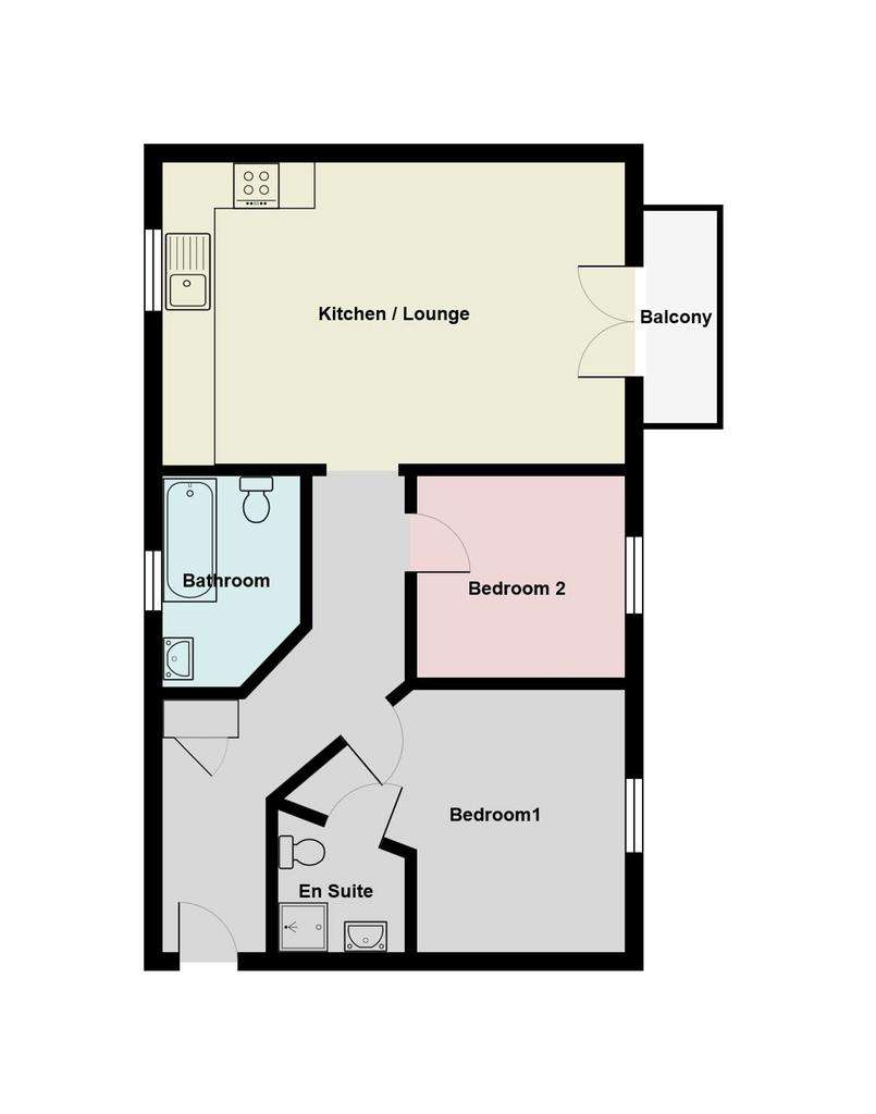 2 bedroom flat to rent - floorplan