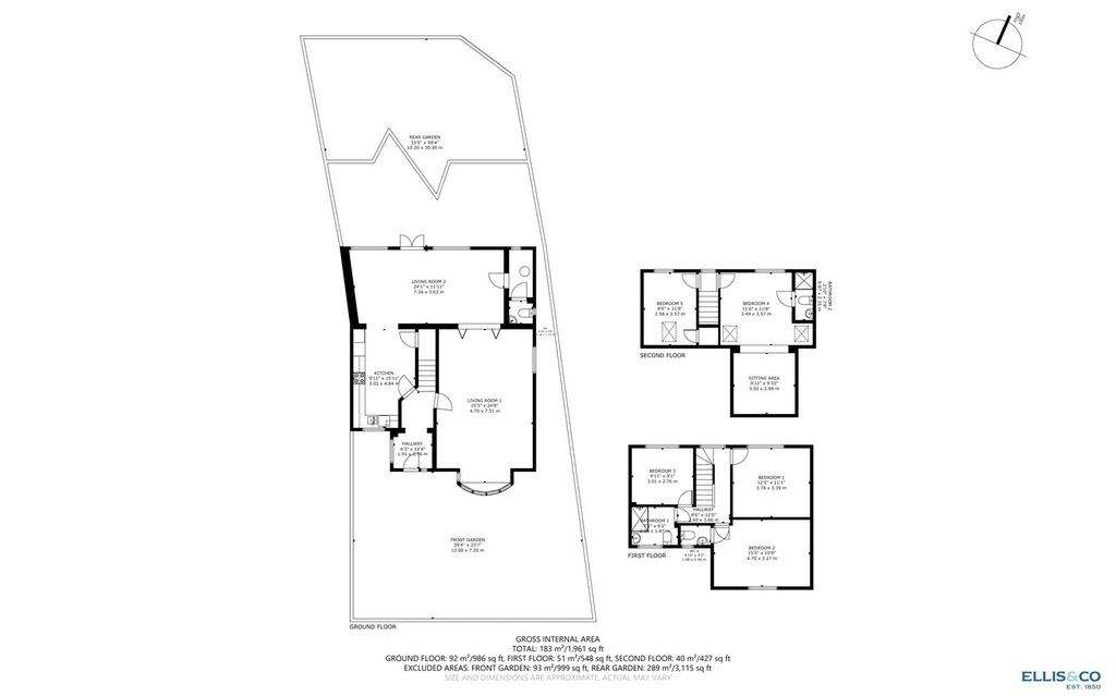 5 bedroom semi-detached house to rent - floorplan