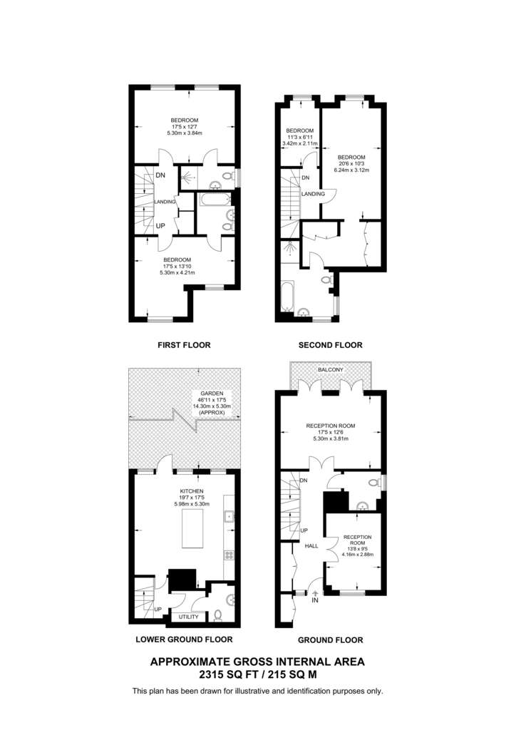 3 bedroom terraced house to rent - floorplan