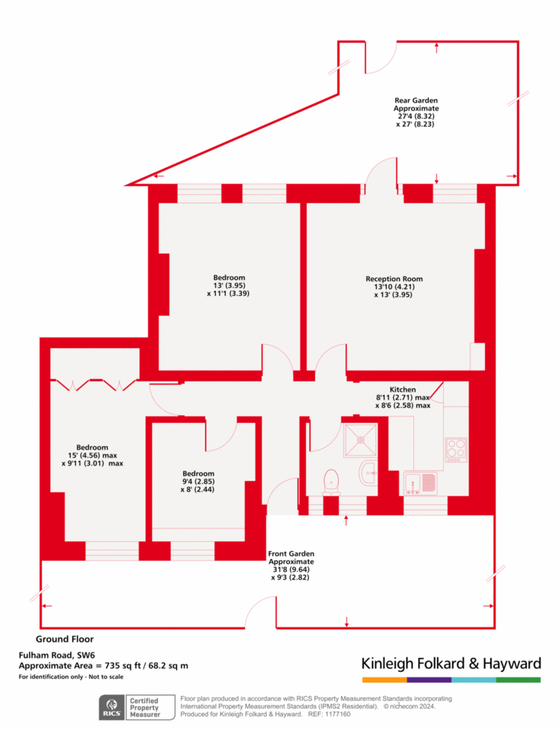 3 bedroom flat for sale - floorplan