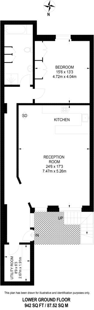 1 bedroom flat to rent - floorplan