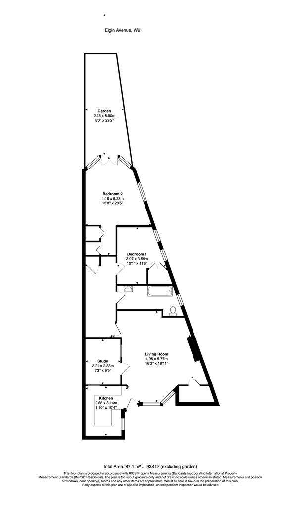 2 bedroom flat for sale - floorplan