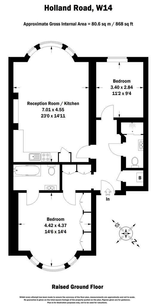 2 bedroom flat to rent - floorplan