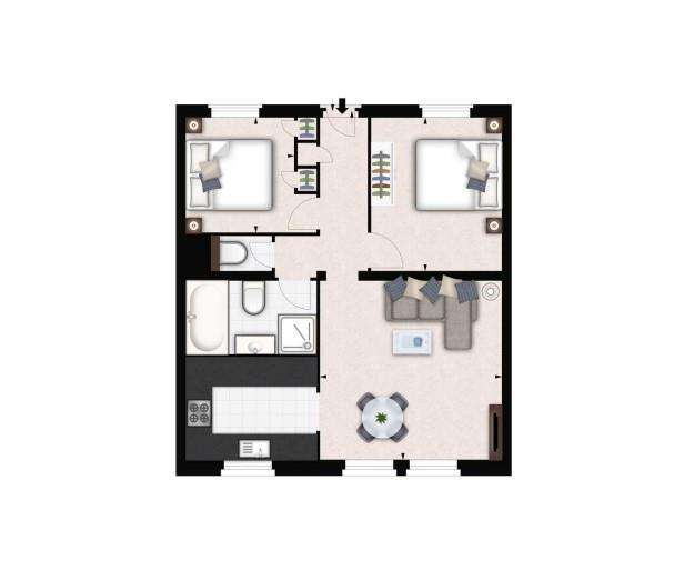 2 bedroom flat to rent - floorplan