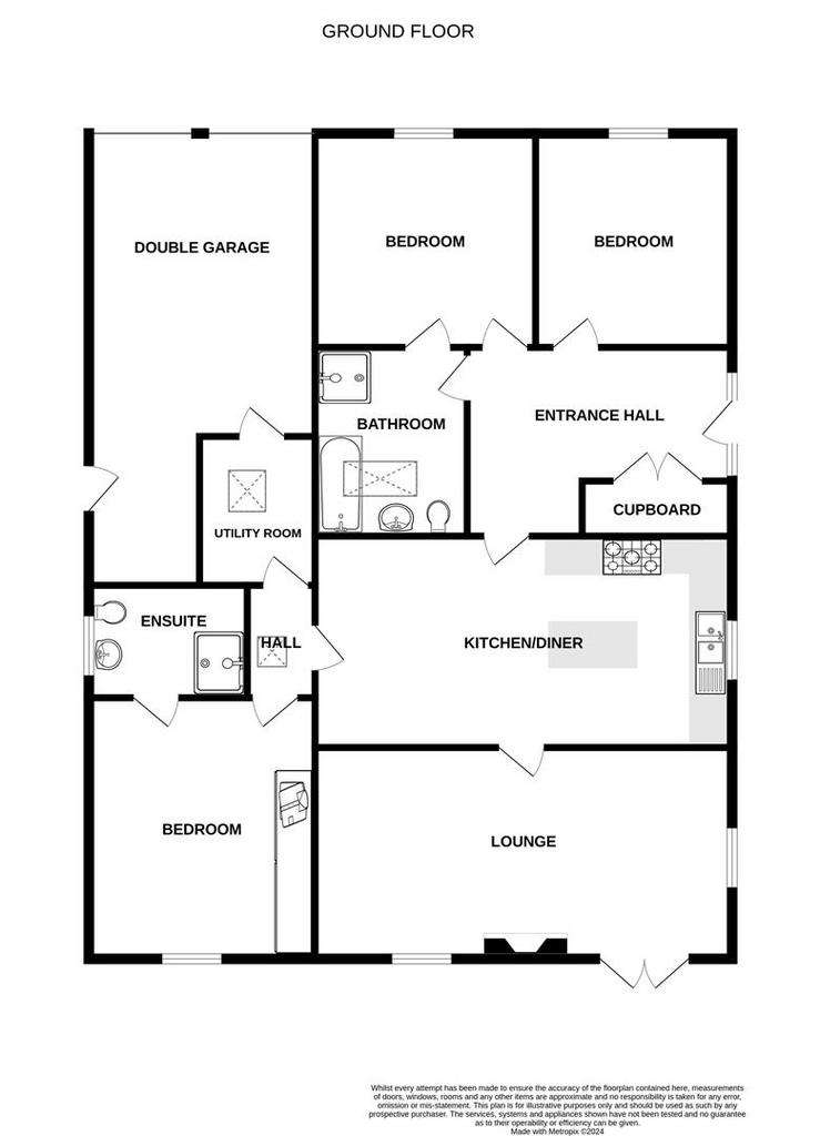 3 bedroom detached bungalow for sale - floorplan