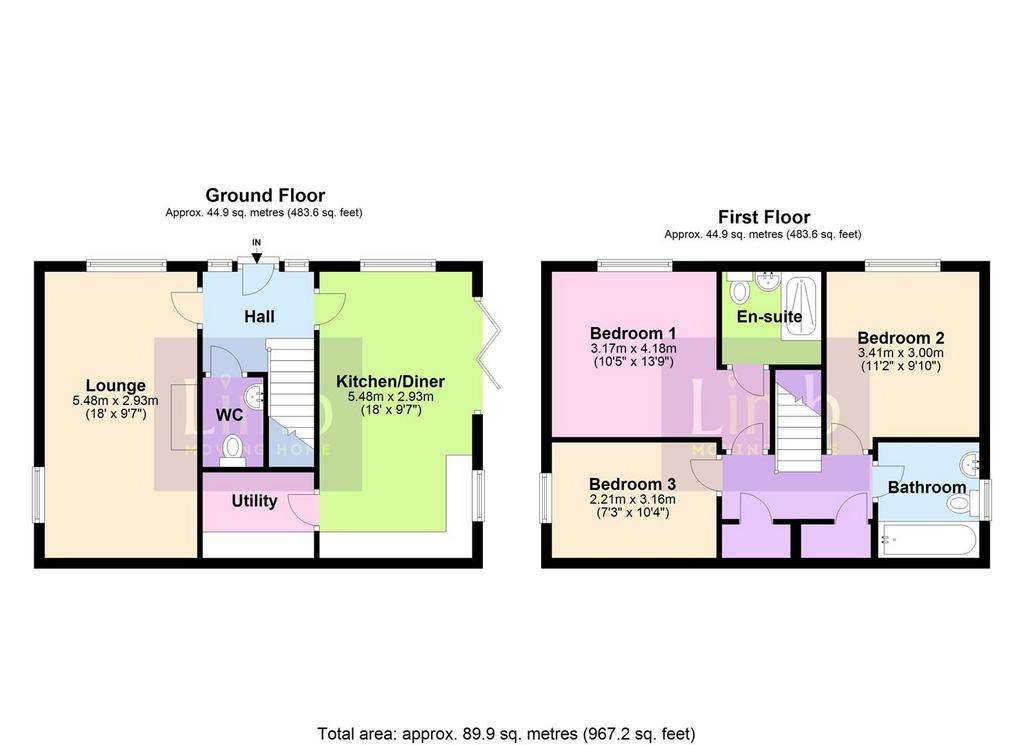 3 bedroom detached house for sale - floorplan