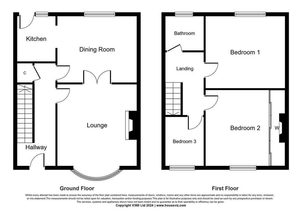 3 bedroom terraced house for sale - floorplan