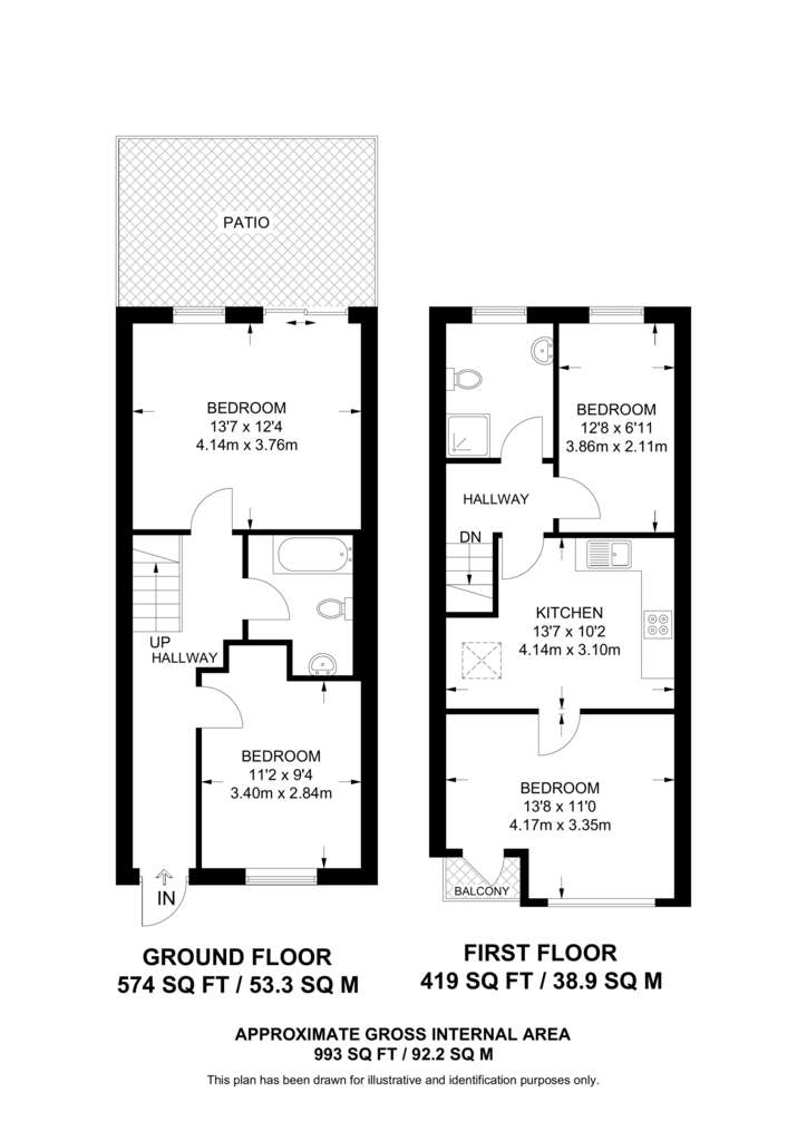 4 bedroom house to rent - floorplan