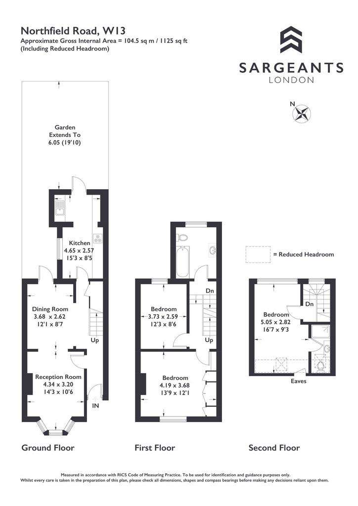 3 bedroom terraced house for sale - floorplan