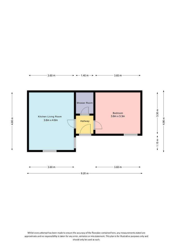 1 bedroom flat to rent - floorplan