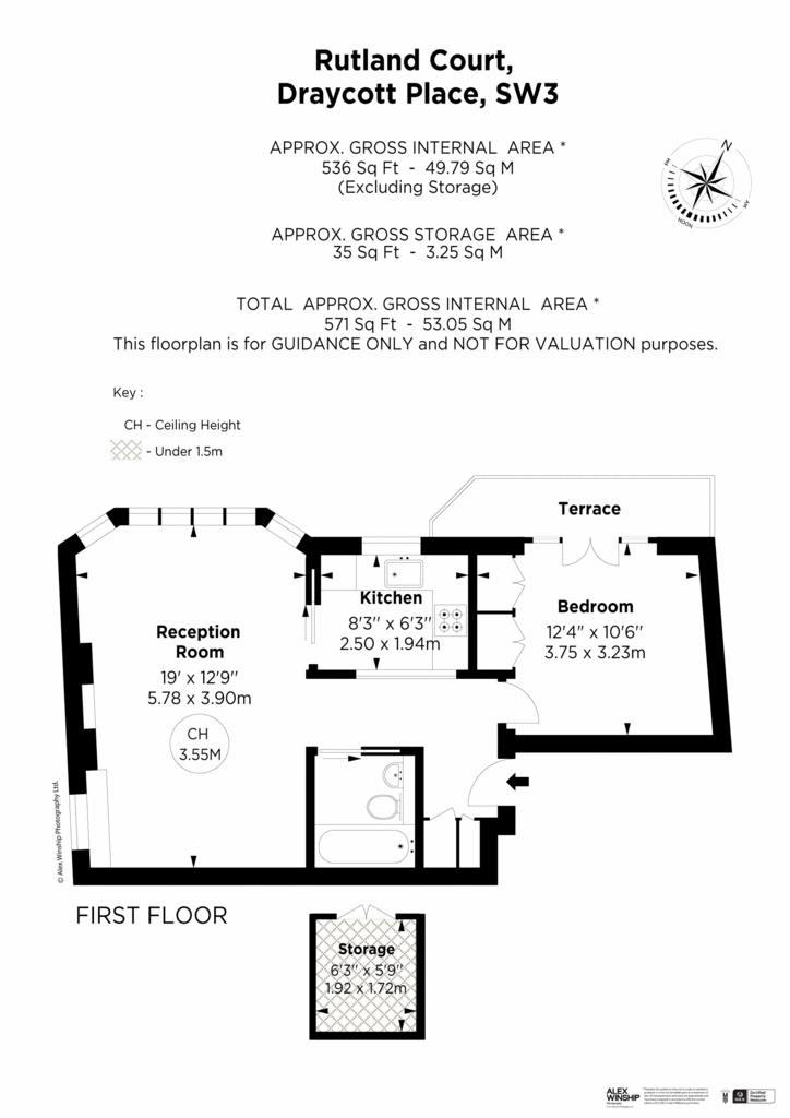 1 bedroom flat for sale - floorplan