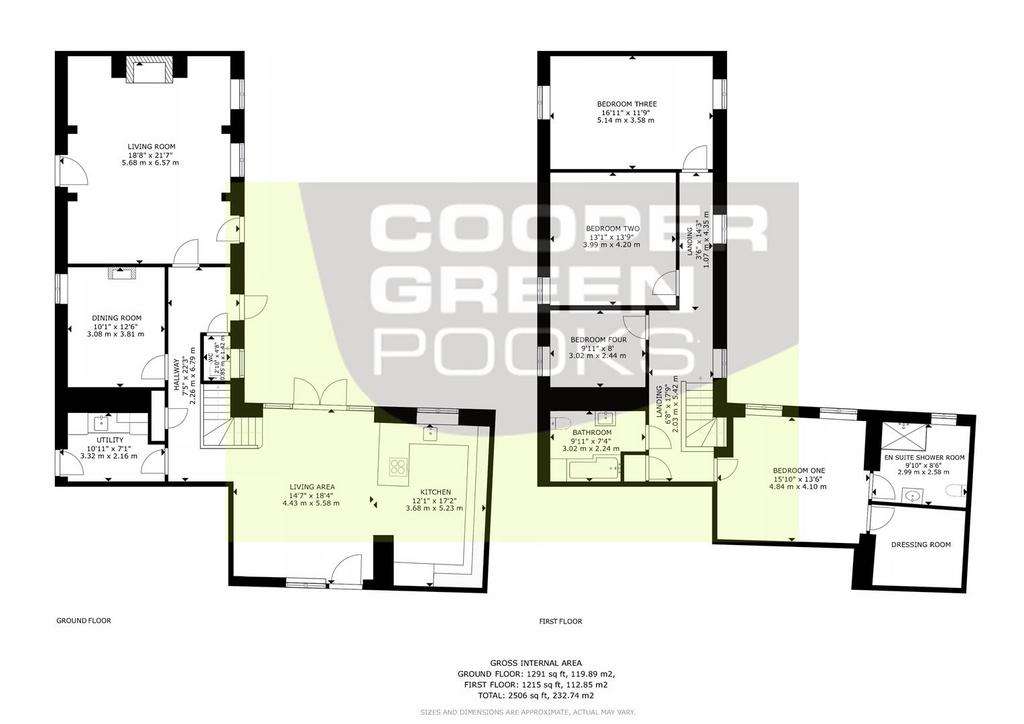 4 bedroom barn conversion to rent - floorplan