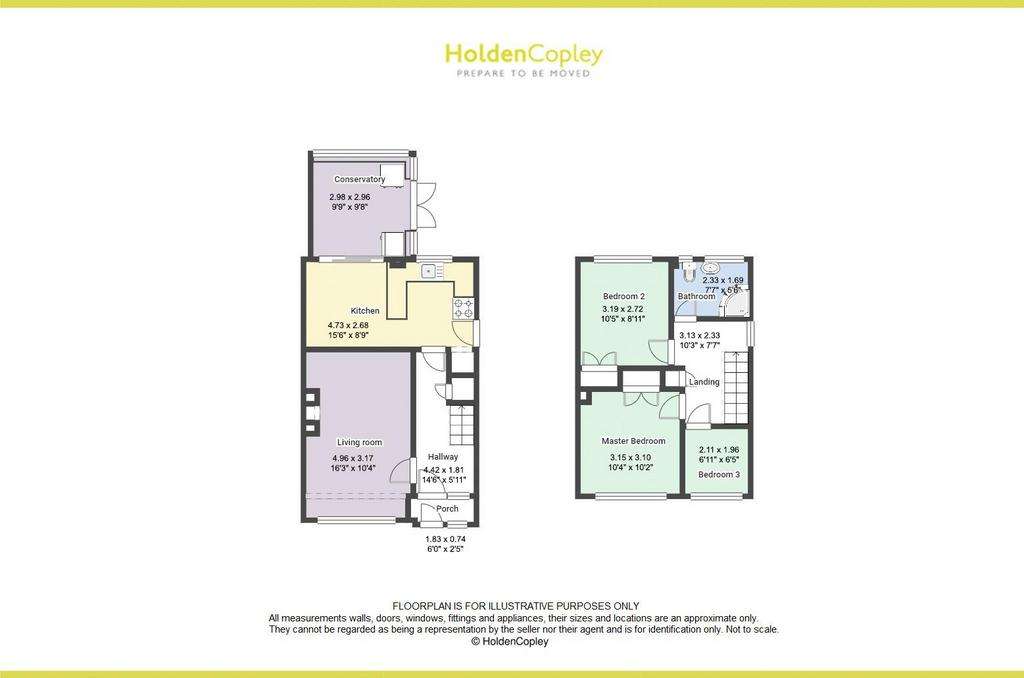 3 bedroom semi-detached house for sale - floorplan