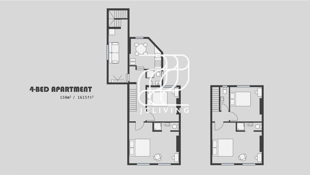 4 bedroom detached house to rent - floorplan