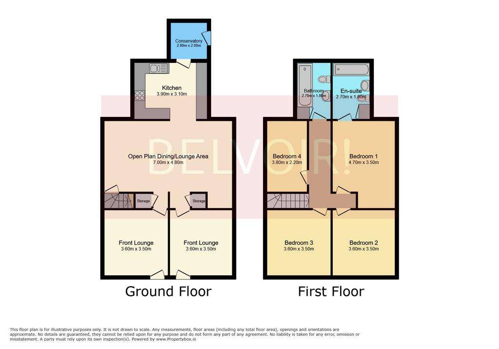 4 bedroom terraced house to rent - floorplan