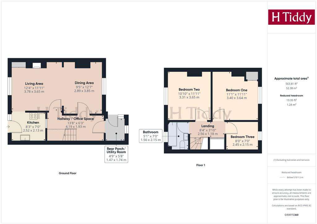 3 bedroom terraced house for sale - floorplan