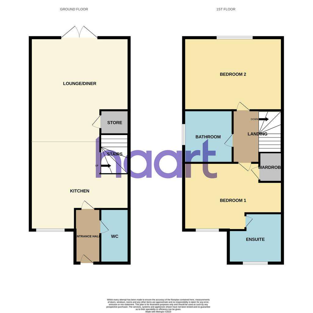 2 bedroom semi-detached house for sale - floorplan